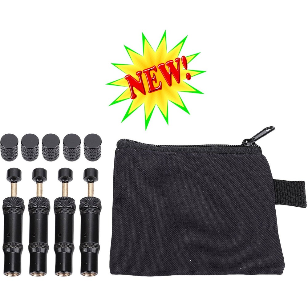 Universal Adjustable Tire Deflator Kit 10-30 PSI 4pc‎ Black NEW